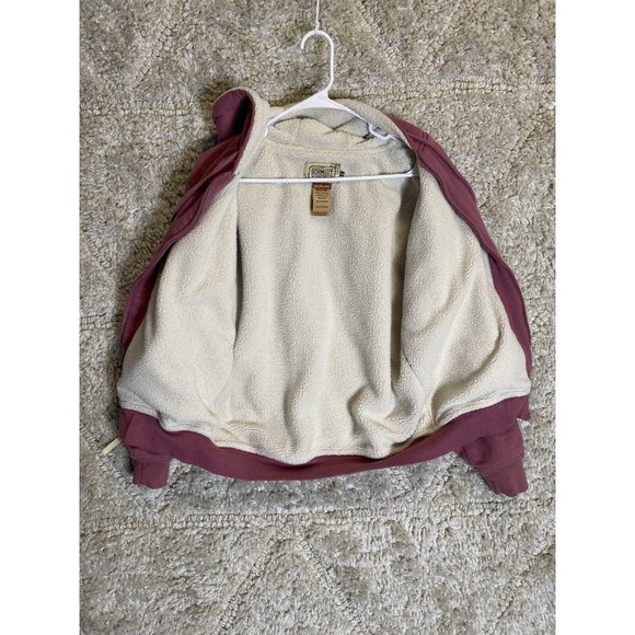 SCHMIDT WORKWEAR Fit for Her Sherpa Lined Zip Jacket Womens 10-12 Pink - Picture 9 of 9